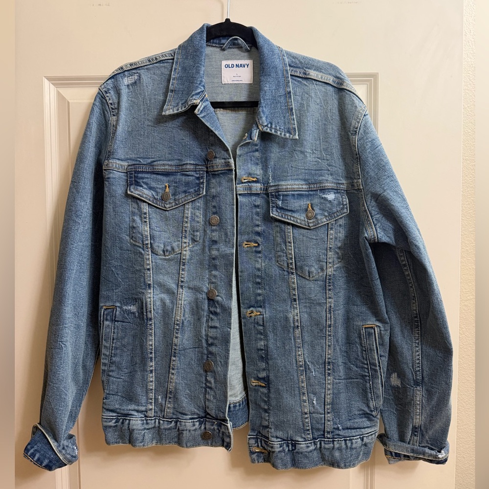 Old Navy Men's Blue Denim Trucker Jacket